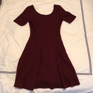 Maroon Skater Dress